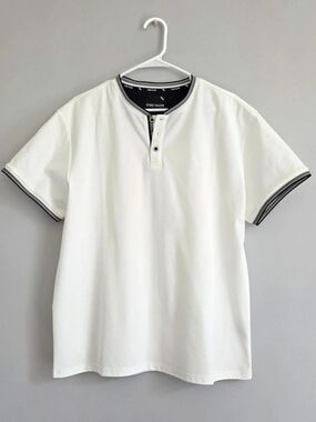 Stone Falcon Short Sleeve Polo in White Size XL